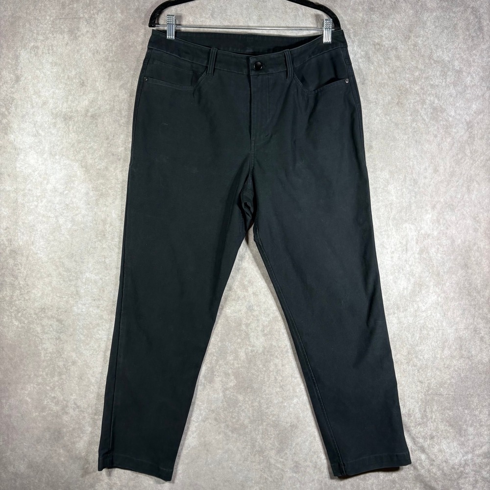 Lululemon ABC Pants Mens Size 33 Black Canvas Slim Fit 5-Pocket Casual Stretch